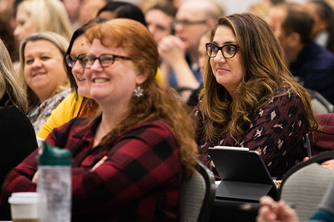 Teachers taking a course together.
